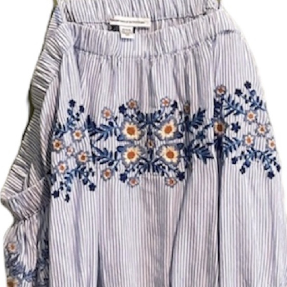 AMERICAN EAGLE BLUE/WHITE STRIPED TOP Sz MEDIUM - Picture 4 of 7